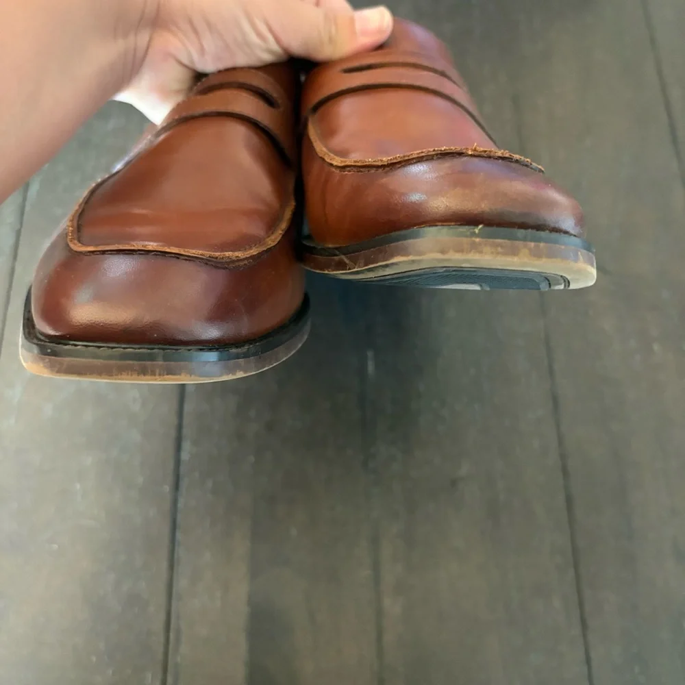 Florsheim Sorrento Moc‎ Toe Penny Loafers Cognac Size 9